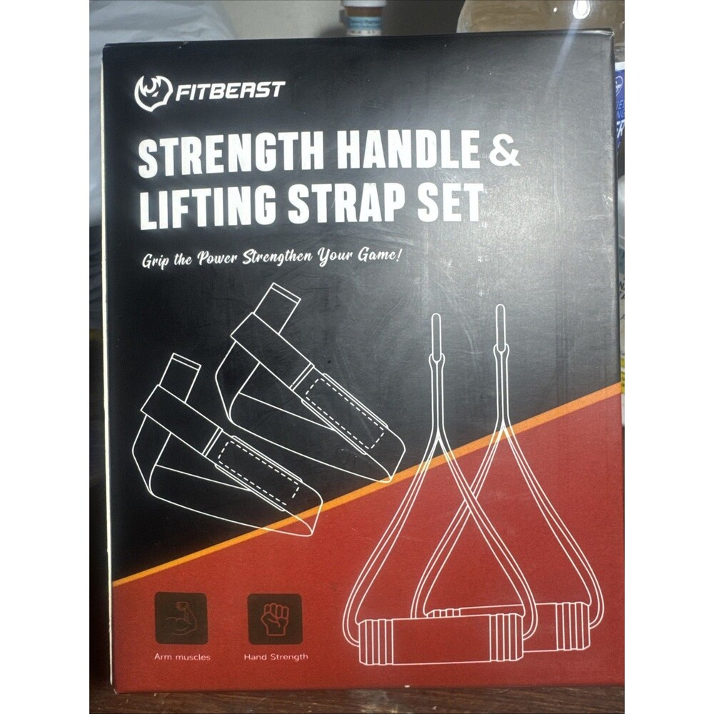 FitBeast Aluminum Exercise Handles & Lifting Straps Set - Replacement Gym Han...